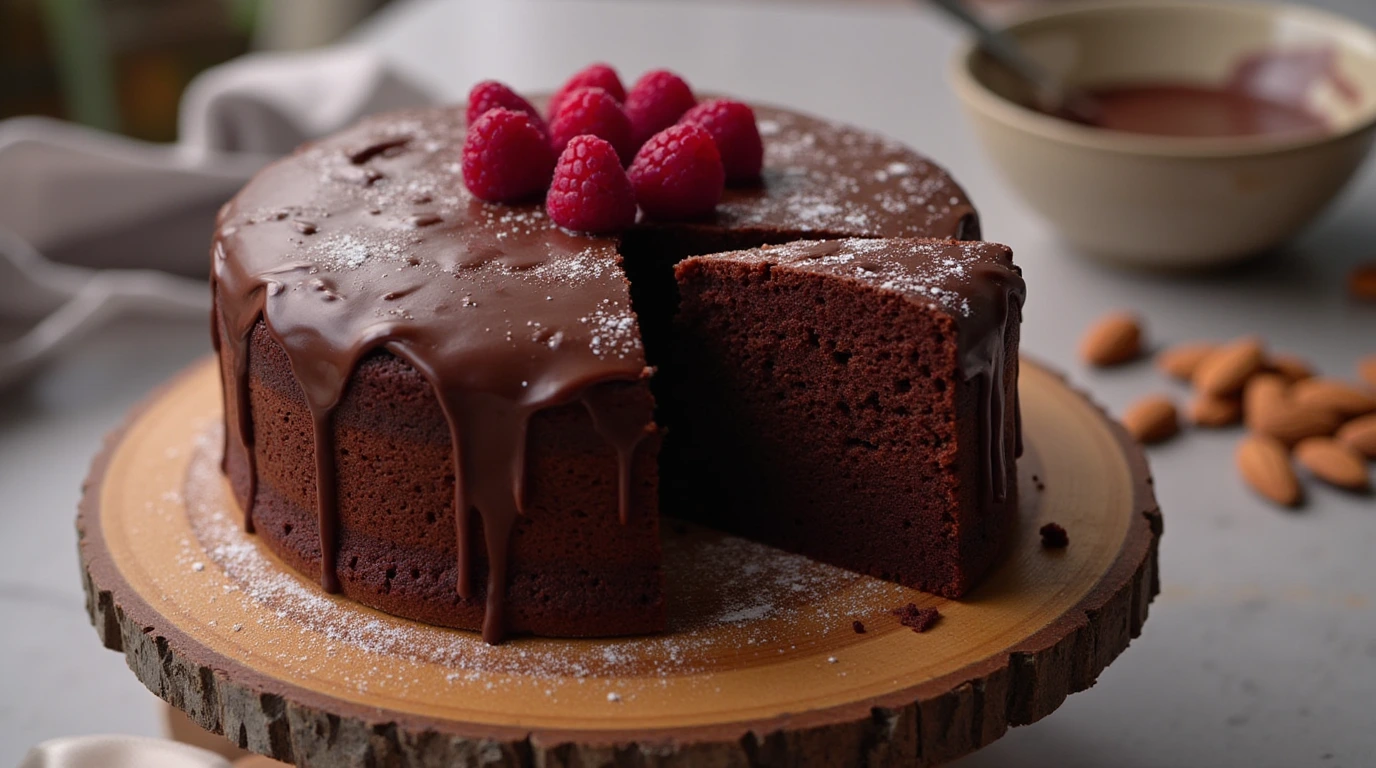 Almond meal cocoa cake