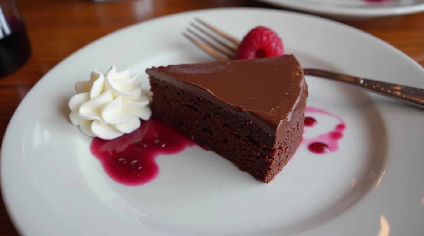 Flourless Chocolate Torte with Ganache cut- Flourless Chocolate Torte with Ganache: A Rich Gluten Free Cake