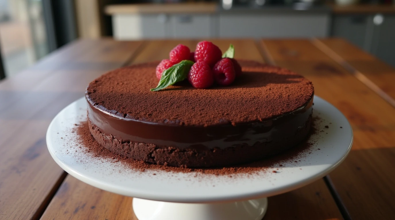 Flourless Chocolate Torte with Ganache