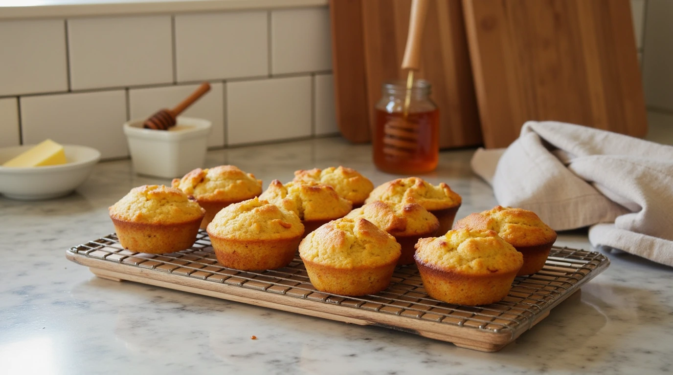 Gluten free cornbread muffins with sour cream