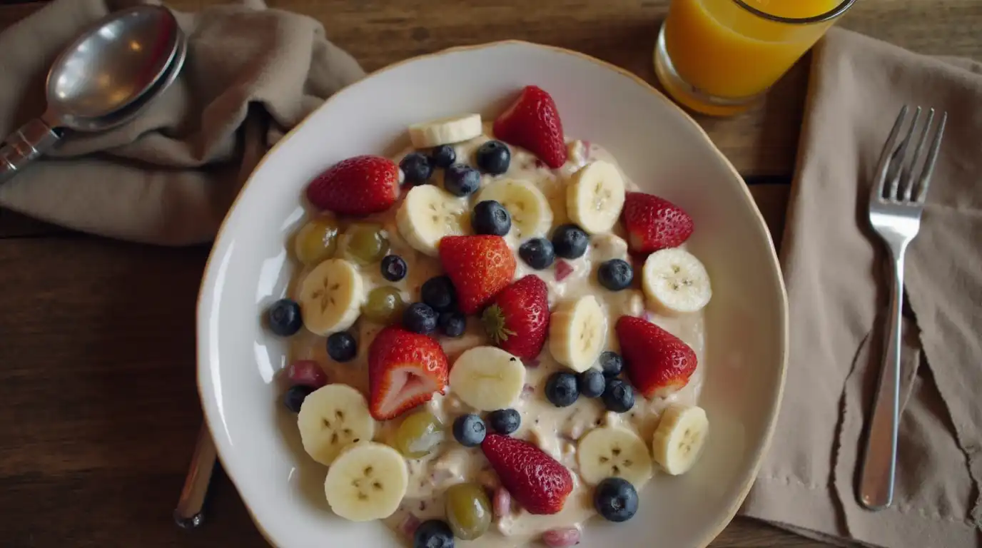 Gluten free fruit and pudding salad